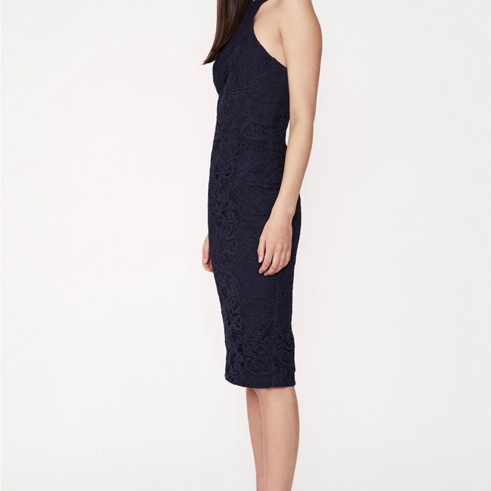 NWT Bardot Blue Riviera Lace Corset Halter Dress Sz S US/4 Summer Party Date LUX - Picture 4 of 8